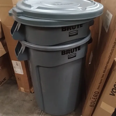 BOLERO BRUTE RUBBERMAID BINS - GREY