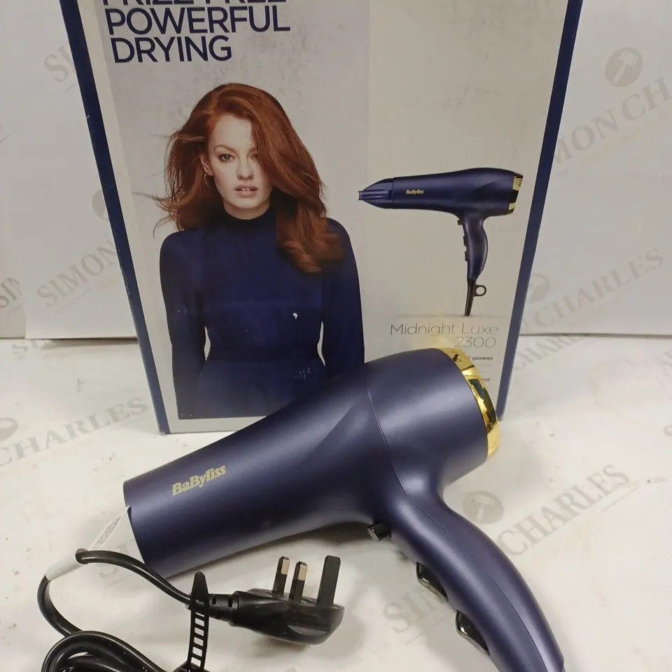 BOXED BABYLISS MIDNIGHT LUXE 2300 BLOW DRYER 