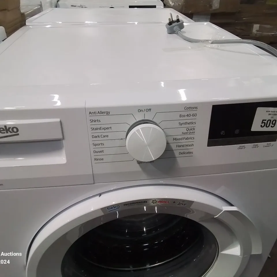 BEKO WTL94151W WASHING MACHINE FREESTANDING FRONT-LOAD 19.8 LBS (9 KG) 1400 RPM WHITE