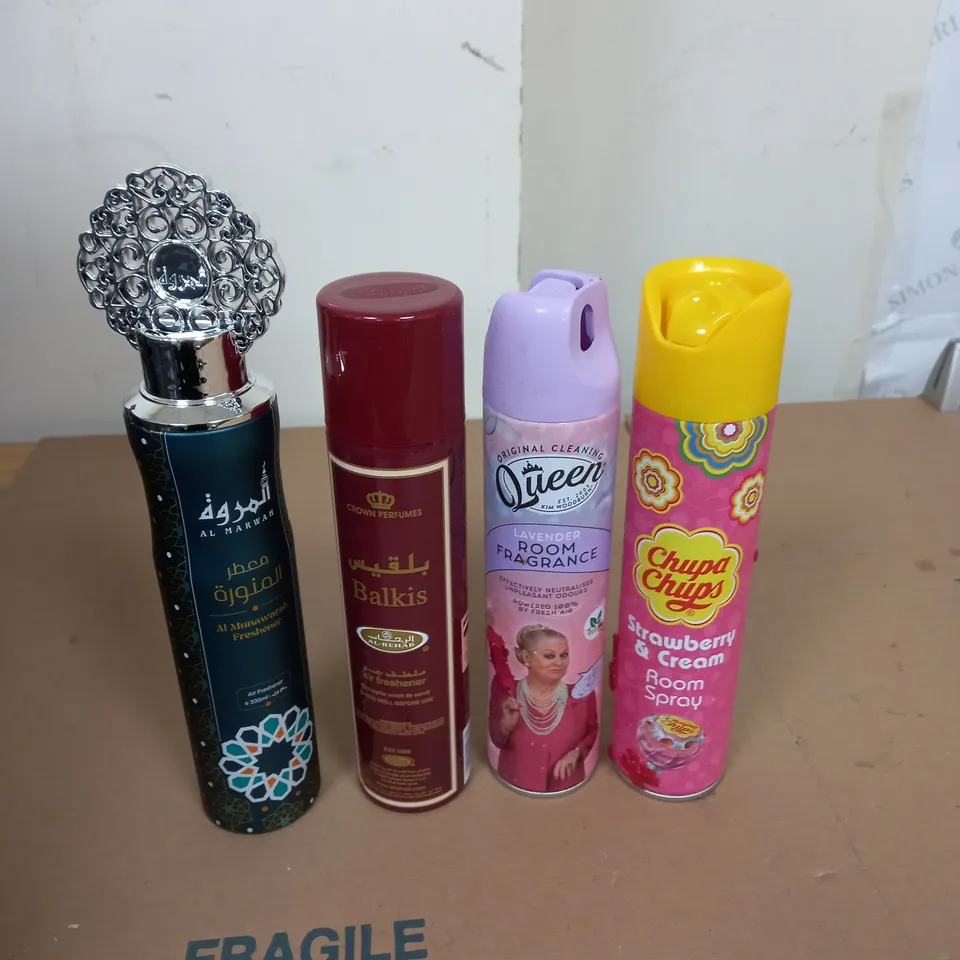 APPROXIMATELY 20 AEROSOL AIR FRESHENERS TO INCLUDE CHUPA CHUPS, KIM WOODBURN AND AIR WICK