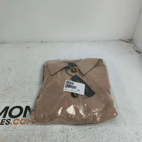 RUTH LANGSFORD BELT TRENCH COAT TAUPE SIZE 22