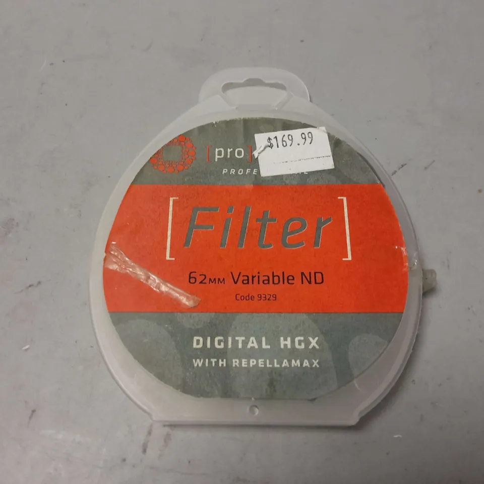 PROMASTER FILTER 62mm VARIABLE ND DIGITAL HGX WITH REPALLAMAX