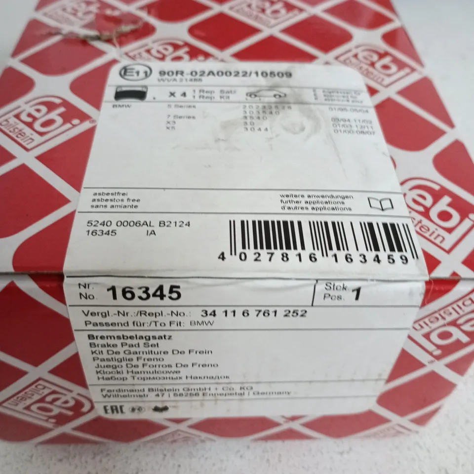 BMW BRAKE PAD SET FOR 5 SERIES – BOXED
