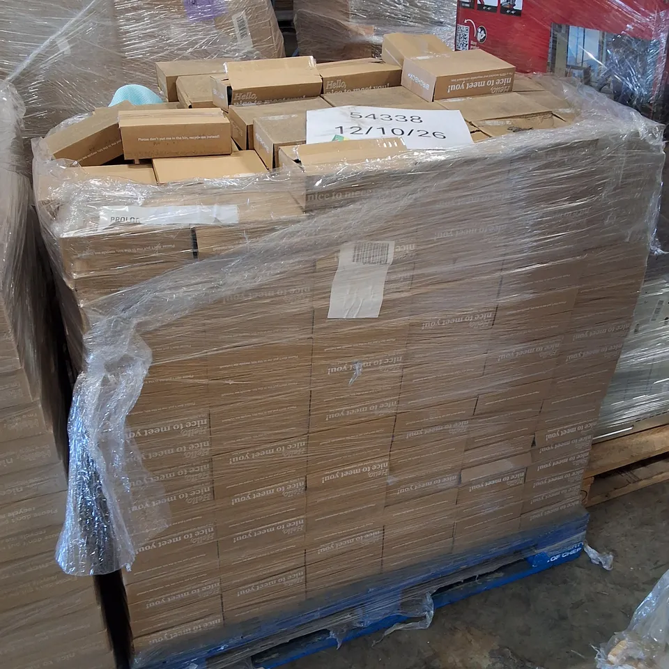 PALLET CONTAINING LARGE QUANTITY OF BIRCHBOX MONTHLY MAKEUP BOXES  