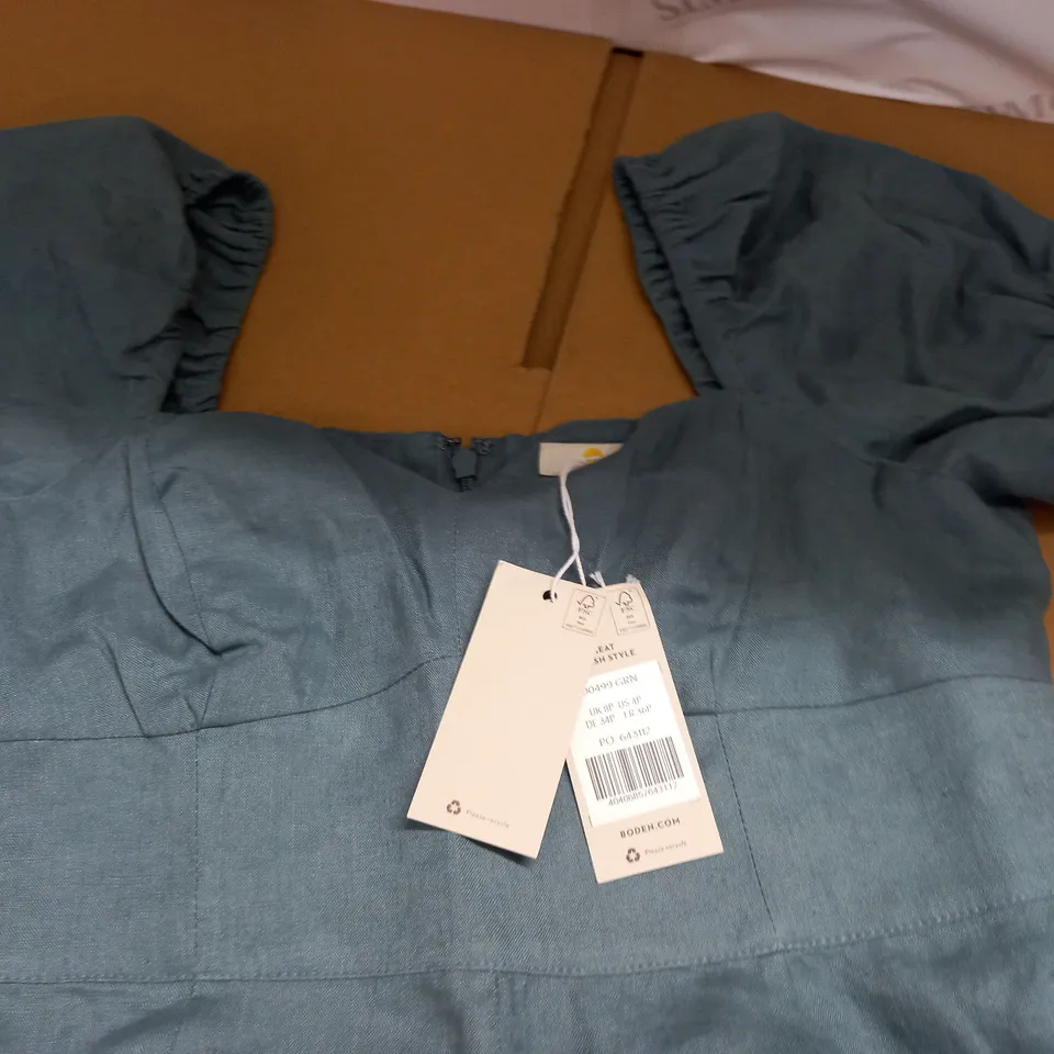 BODEN DRESS IN TEAL GREEN - UK 8P