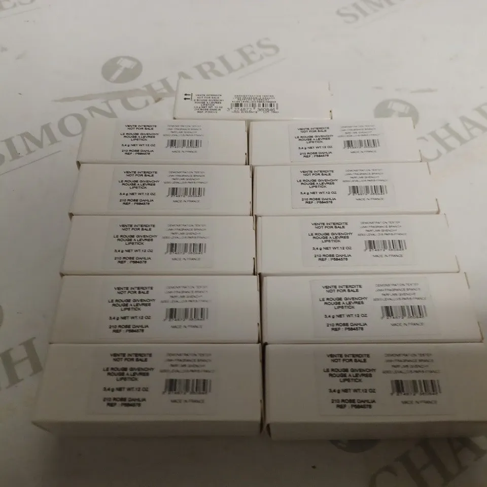 LOT OF APPROXIMATELY 11 ROUGE A LEVRES LIPSTICKS (210 ROSE DAHLIA)