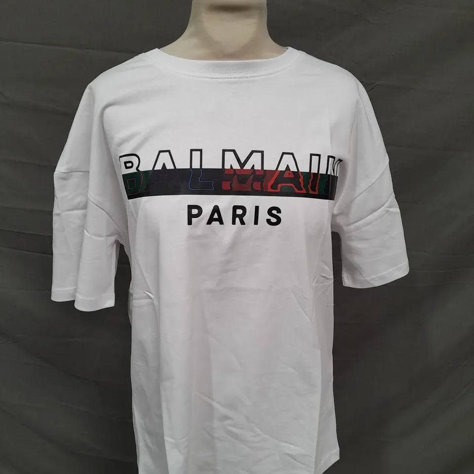 BALMAIN WHITE T-SHIRT - MEDIUM