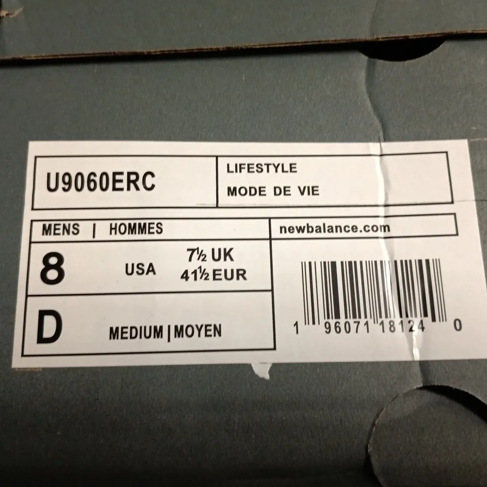 NEW BALANCE 9060 LIFESTYLE SNEAKERS – MEN'S, UK 7.5 (BOXED)