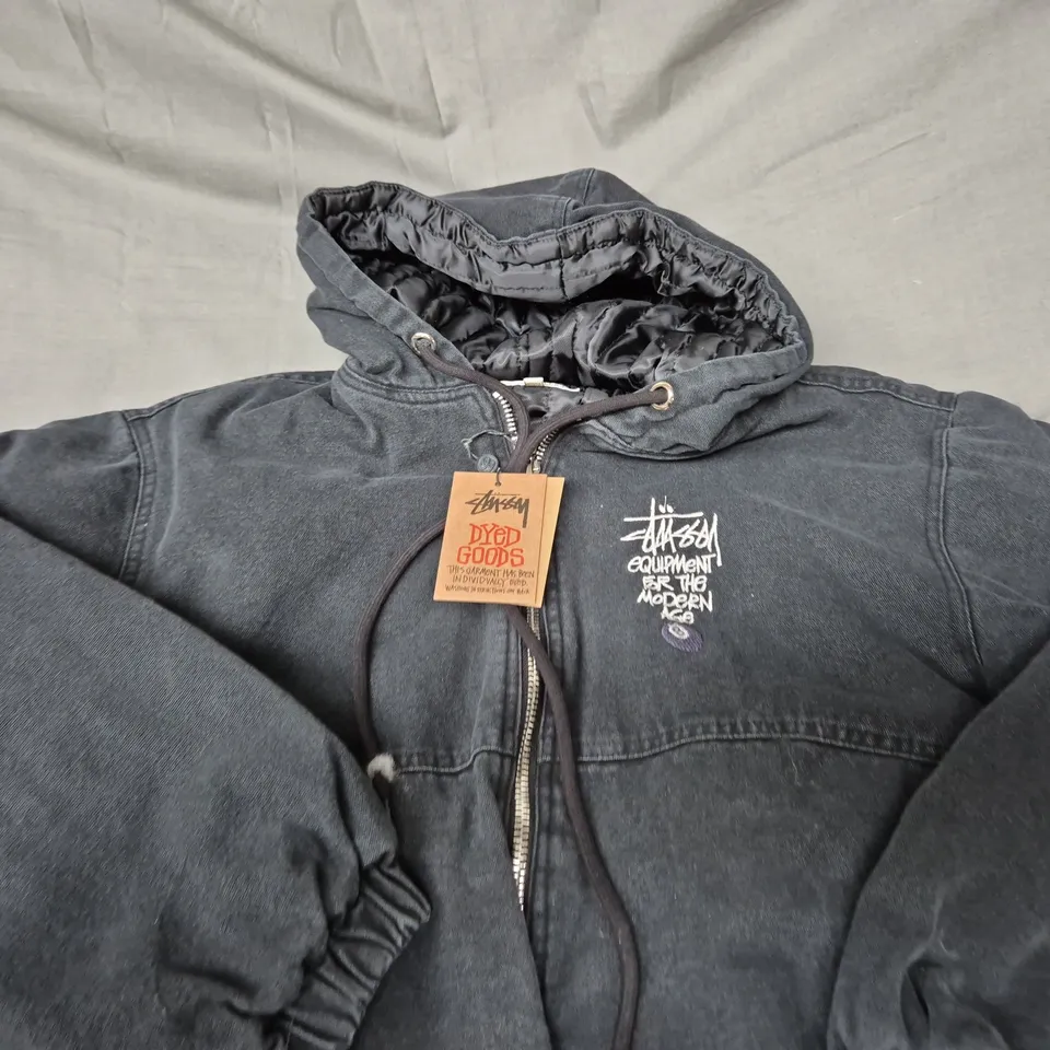 STUSSY WASHED CANVAS SHOP JACKET SIZE L