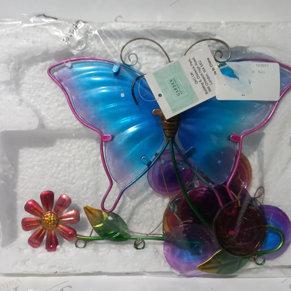 GARDEN REFLECTIONS BUTTERFLY WINDCHIME IN BLUE/PURPLE