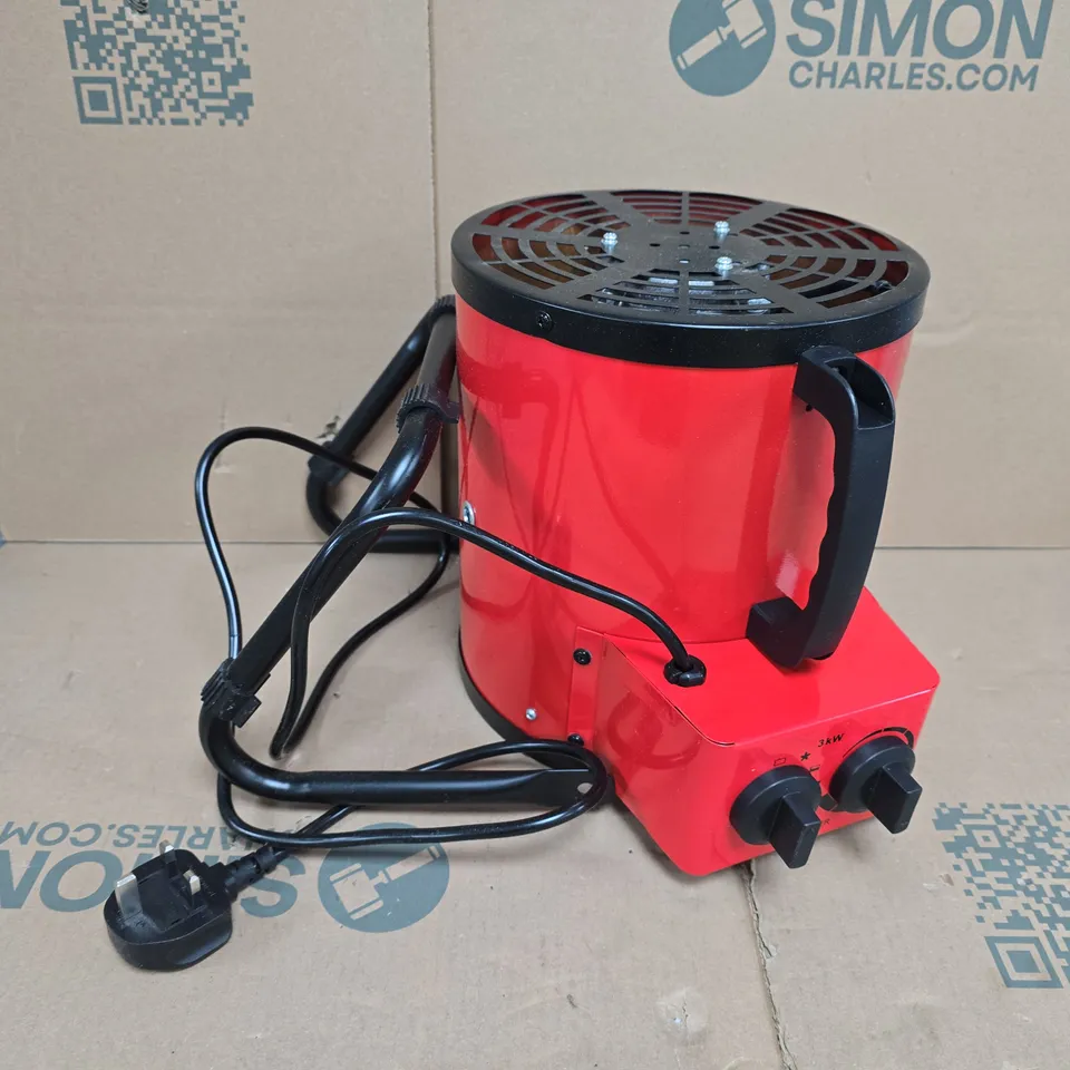 INDUSTRIAL FAN HEATER IN RED