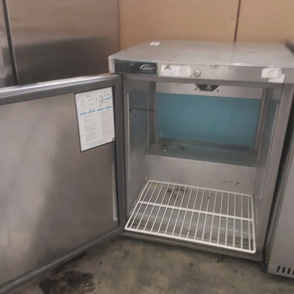 WILLIAMS AMBER HA135-SA 135 LTR UNDERCOUNTER SINGLE DOOR STAINLESS STEEL FRIDGE