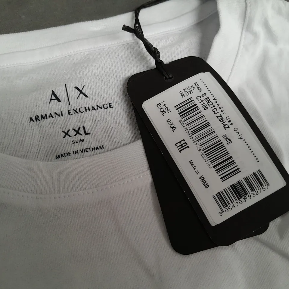 ARMANI EXCHANGE WHITE T-SHIRT - XXL