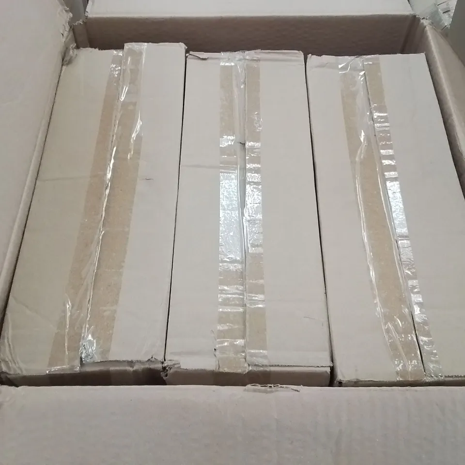BOX CONTAINING APPROXIMATELY 60 BRAND NEW JUST ESSENTIALS WOODEN HANGERS