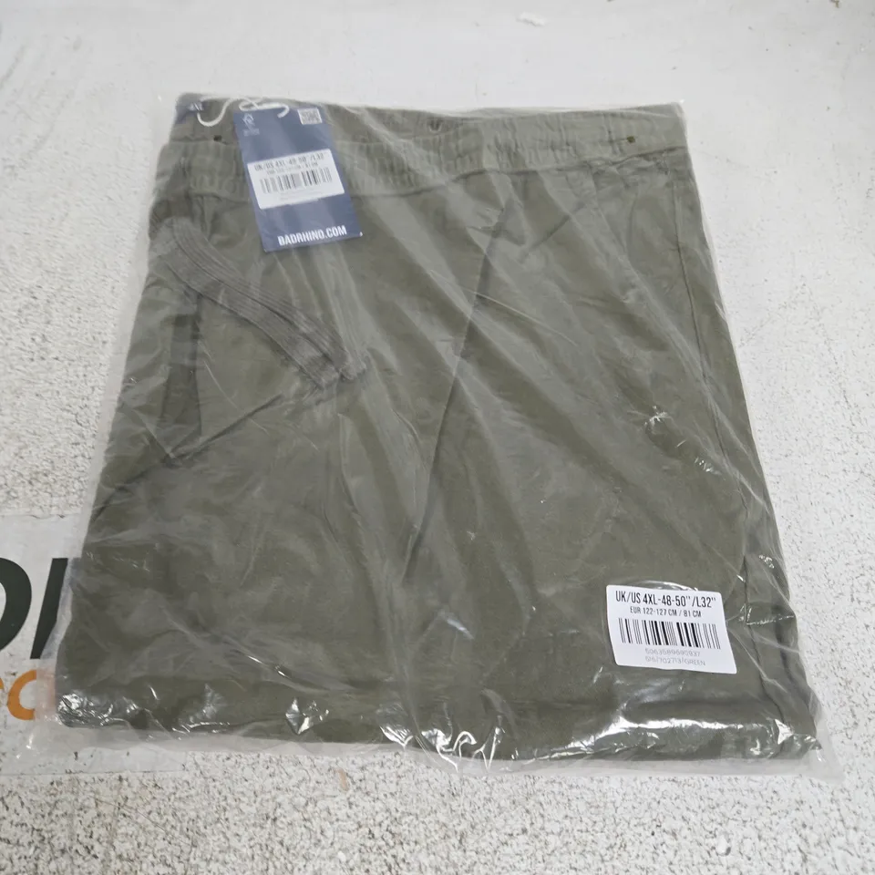 BADRHINO OLIVE GREEN CARGO TROUSERS – UK 4XL
