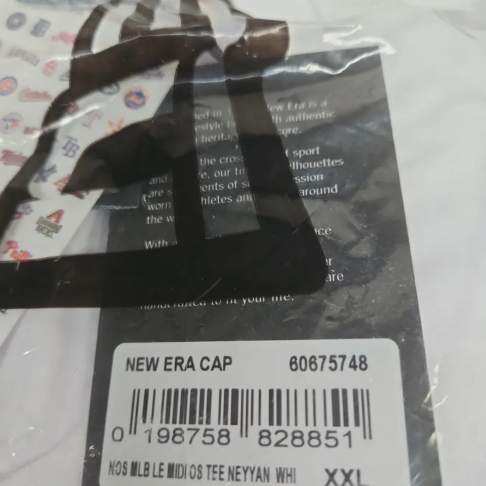 NEW ERA WHITE TEE SHIRT SIZE XXL