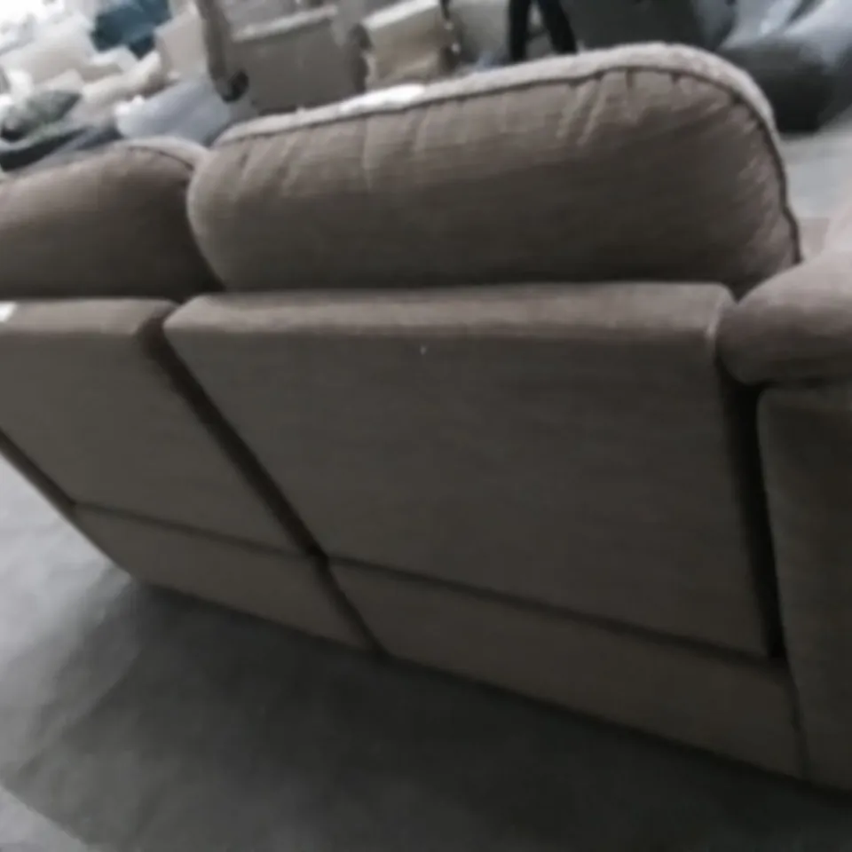 DESIGNER G PLAN MADE JACKSON VICTORIA GINGER FABRIC MANUAL RECLINING THREE SEATER SOFA