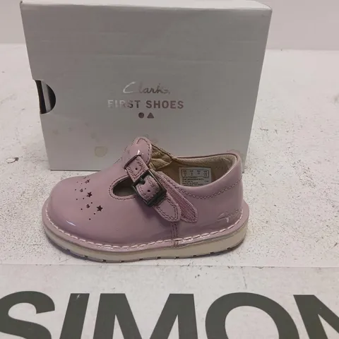 CLARKS JOYFUL SKIP T. PINK PATENT KIDS' SHOES – UK 5.5 (EU 22)