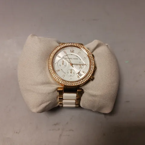 MICHAEL KORS ROSE GOLD & WHITE WATCH MK-5774