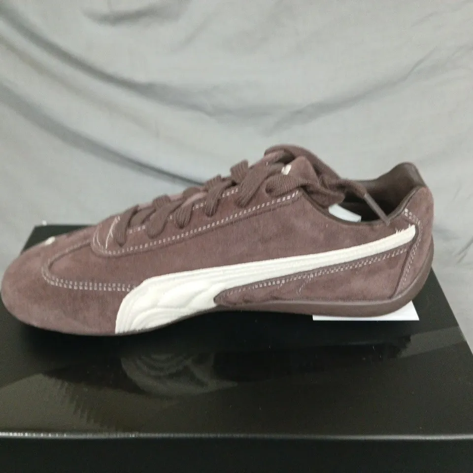 BOXED PUMA SPEEDCAT TTF DARK CHOCOLATE FROSTED IVORY TRAINERS -  UK 6.5