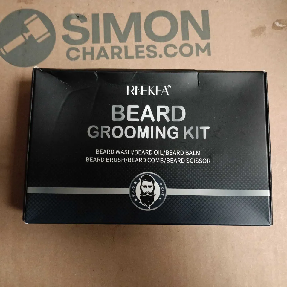 RNEKFA BEARD GROOMING KIT – BOXED WITH WASH, OIL, BALM, BRUSH, COMB & SCISSORS