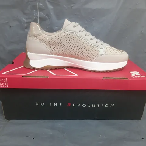 RIEKER SPARKLY TRAINERS ROSE GOLD SIZE 6