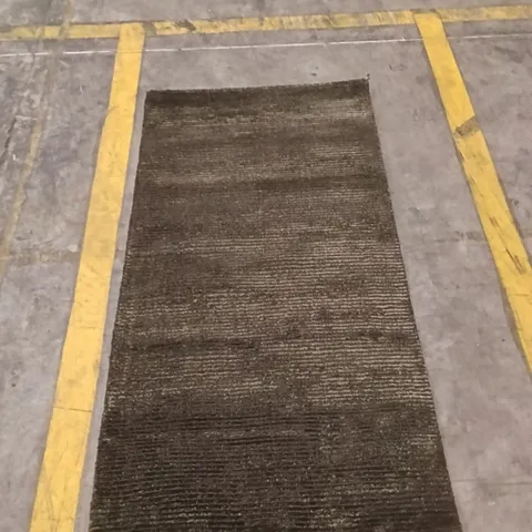 DARK BROWN RUNNER RUG 150 CM X 80 CM