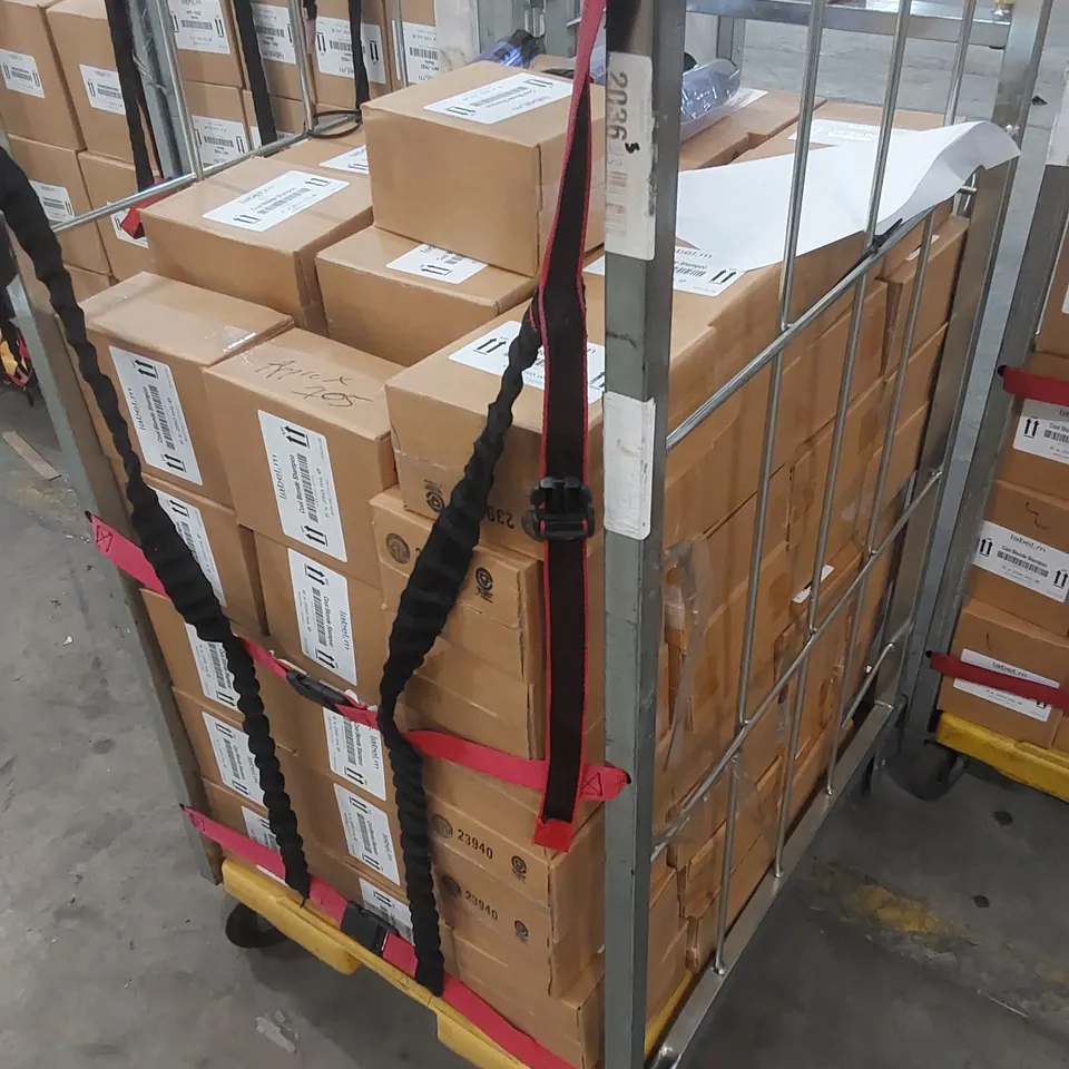 CAGE TO CONTAIN APPROX 105 X BOXES OF LABEL.M COOL BLONDE SHAMPOO - 6 X 250ml BOTTLES PER BOX // CAGE NOT INCLUDED IN 