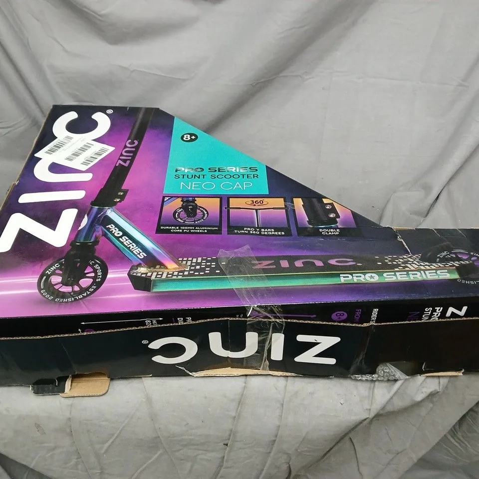 BOXED ZINC NEOCAP PRO SERIES STUNT SCOOTER RRP £79.99