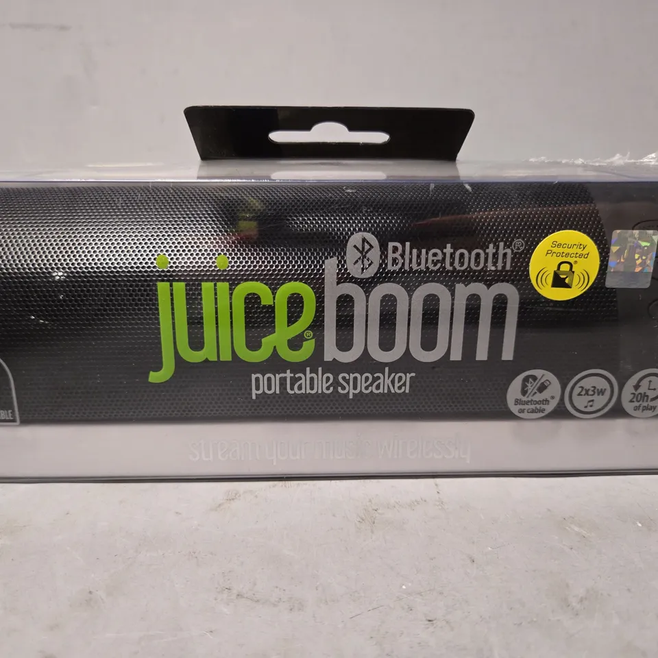 BOXED JUICE BOOM BAR BLUETOOTH SPEAKER