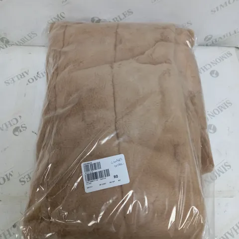 CENTIGRADE BUNNY FAUX FUR COAT CAMEL SIZE XL