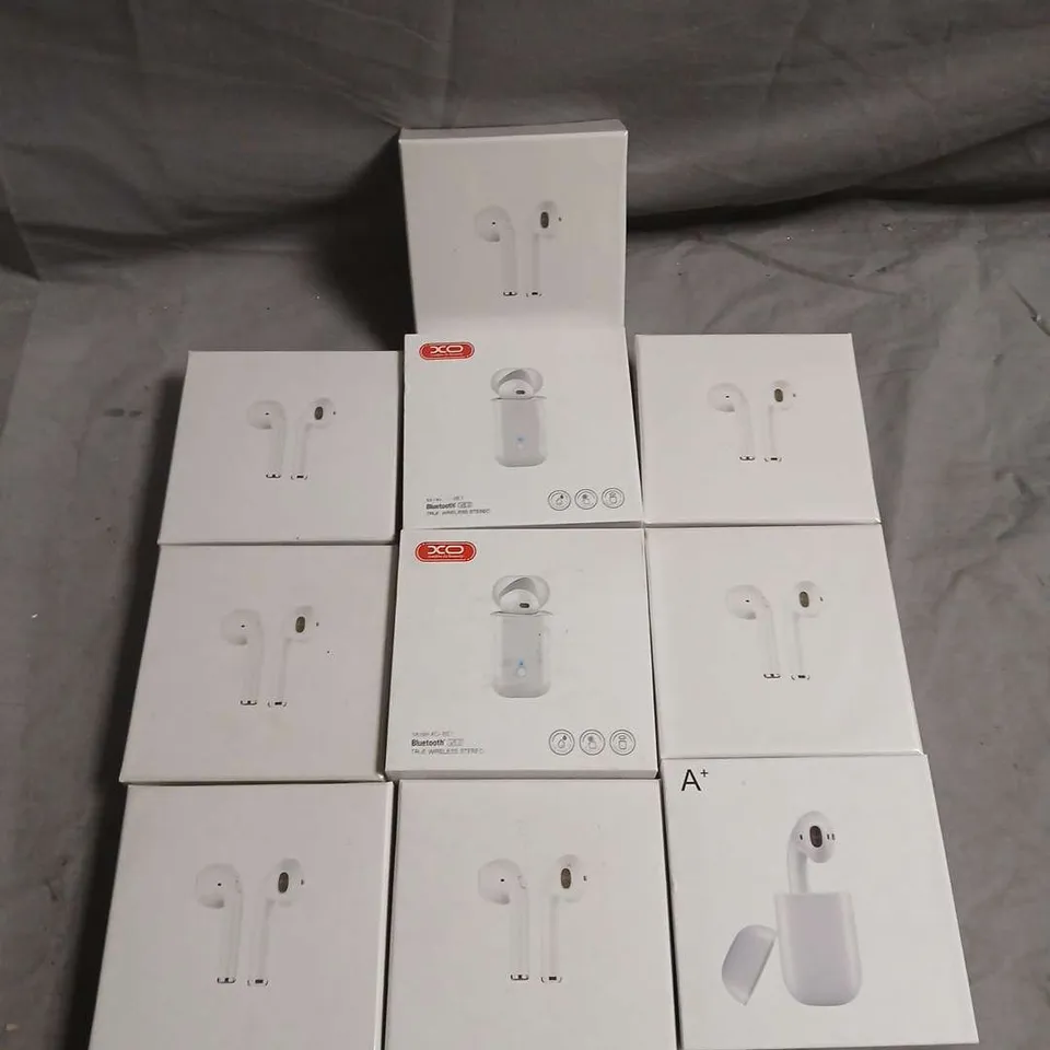 APPROXIMATELY 10 ASSORTED WIRELESS EARPHONES