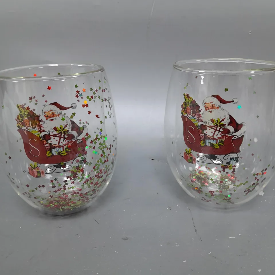 MR CHRISTMAS SET OF 2 FESTIVE GLASSES