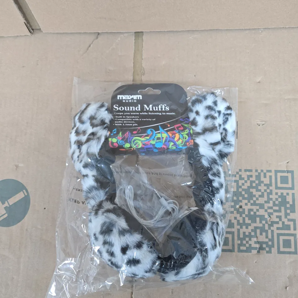 MAXIM AUDIO SOUND MUFFS – LEOPARD PRINT FAUX FUR HEADPHONES WITH 3.5MM JACK