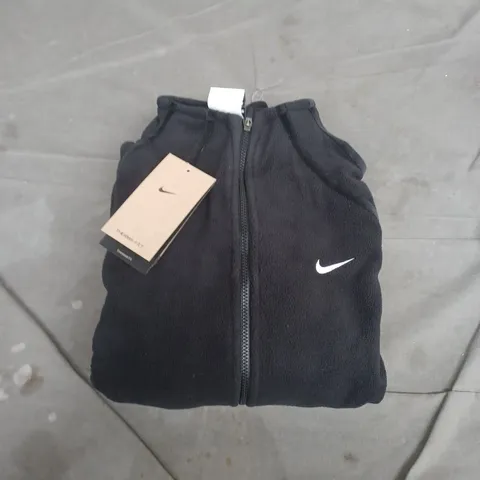 NIKE WOMEN'S BLACK FLEECE JACKET WITH ZIP – TAG ATTACHED
