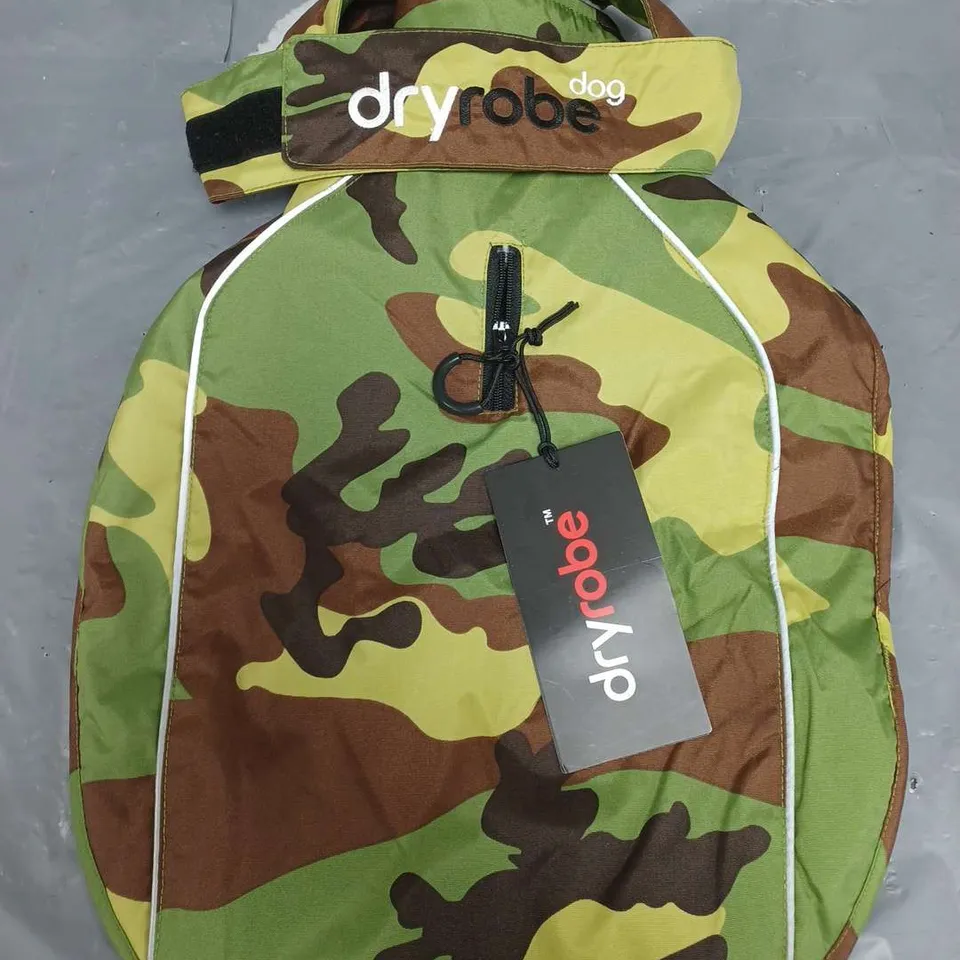 DRYROBE DOG ROBE CAMOFLAGE GREY SIZE SMALL