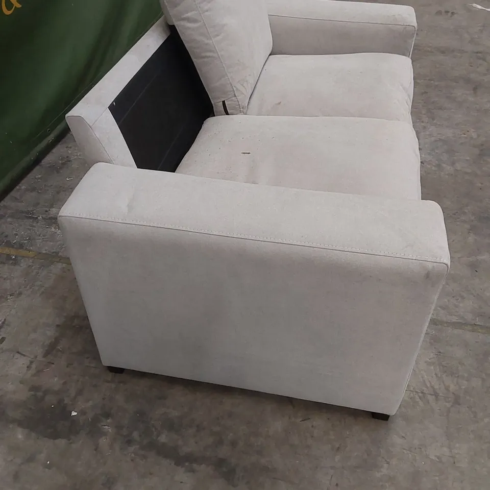 DESIGNER 2 SEATER SOFA - MISSING BACK CUSHION