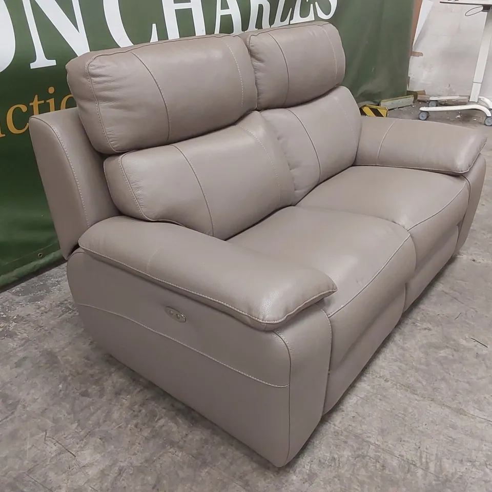 QUALITY DESIGNER ITALIAN MADE PATRIZIO 2 SEATER ELECTRIC RECLINER LEATHER SOFA