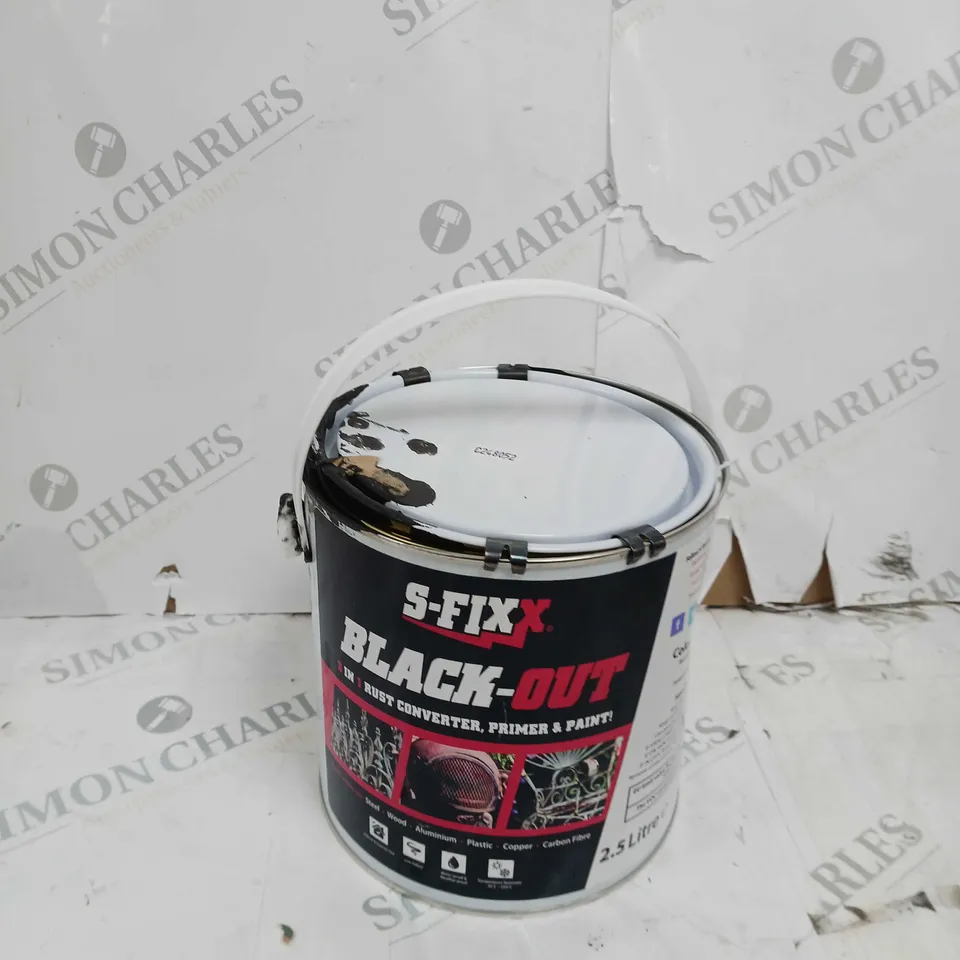 SFIXX BLACK OUT 2.5 LITRES RUST CONVERTER PAINT