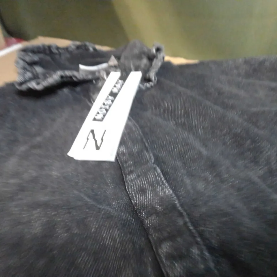 NOISY MAY BLACK DENIM SHIRT STYLE DRESS - SMALL