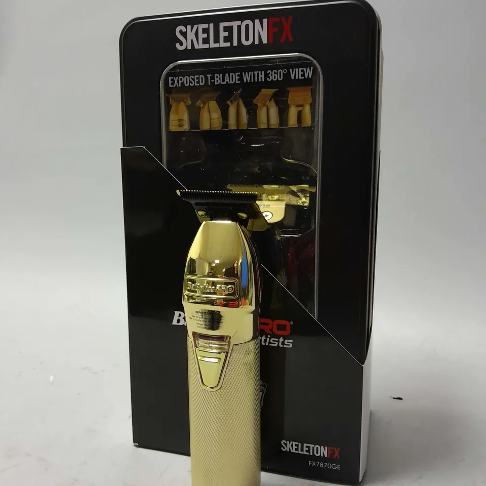 BOXED BABYLISS PRO SKELETON FX PROFESSIONAL OUTLINING TRIMMER IN GOLD 