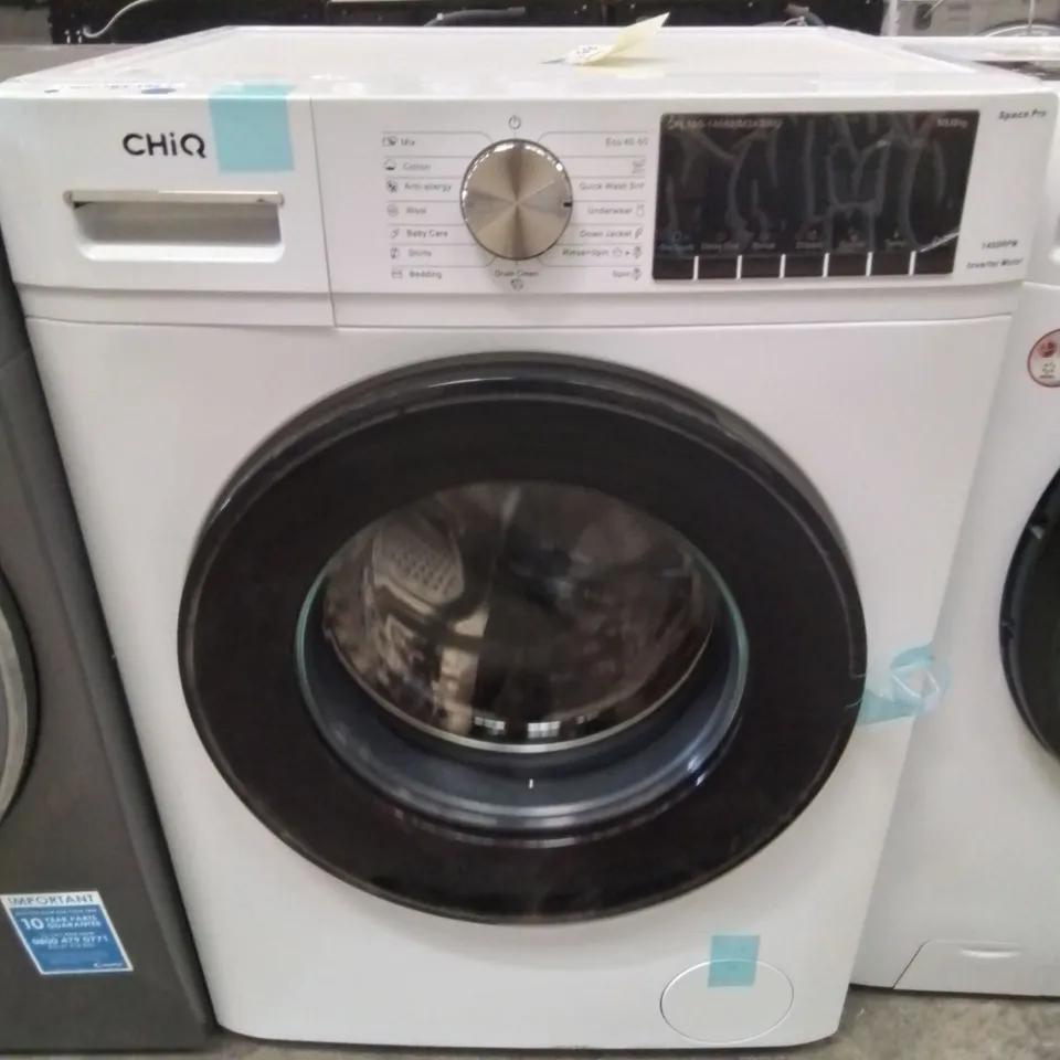CHIQ 10KG FREESTANDING WASHING MACHINE IN WHITE -COLLECTION ONLY-