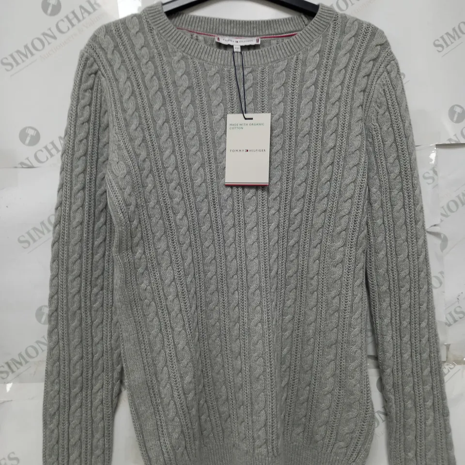 GREY TOMMY HILFIGER GREY WOVEN COTTON - SIZE XXS