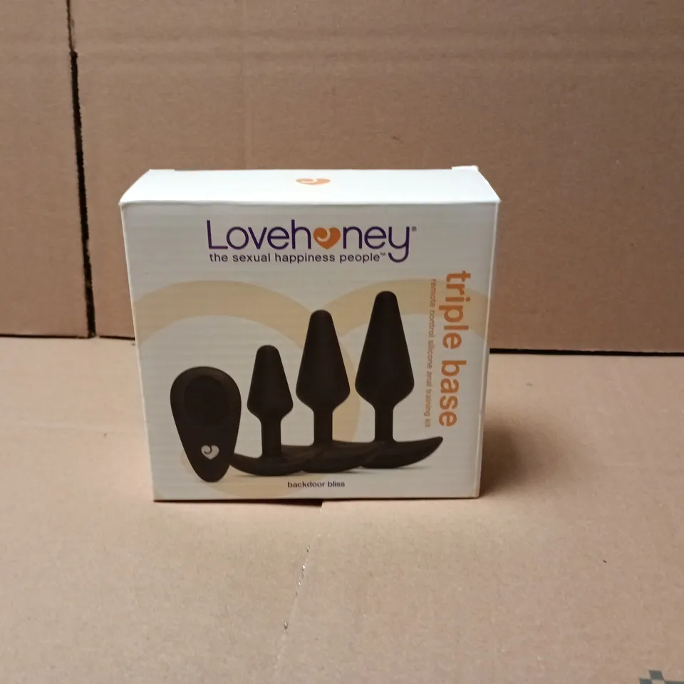 SEALED LOVEHONEY TRIPLE BASE REMOTE CONTROLLED SILICONE ANAL TRAINING KIT