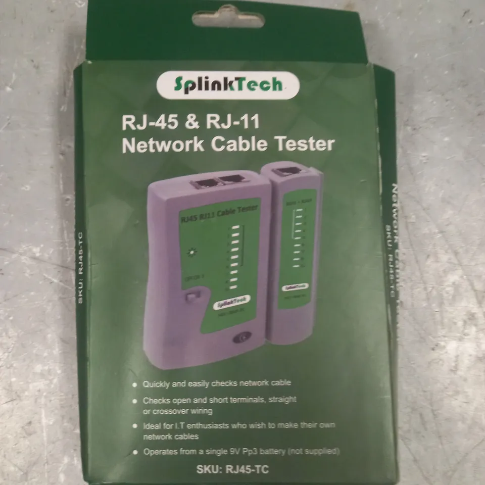 BOXED PLINK TECH RJ-45 AND RJ-11 NETWORK CABLE TESTER