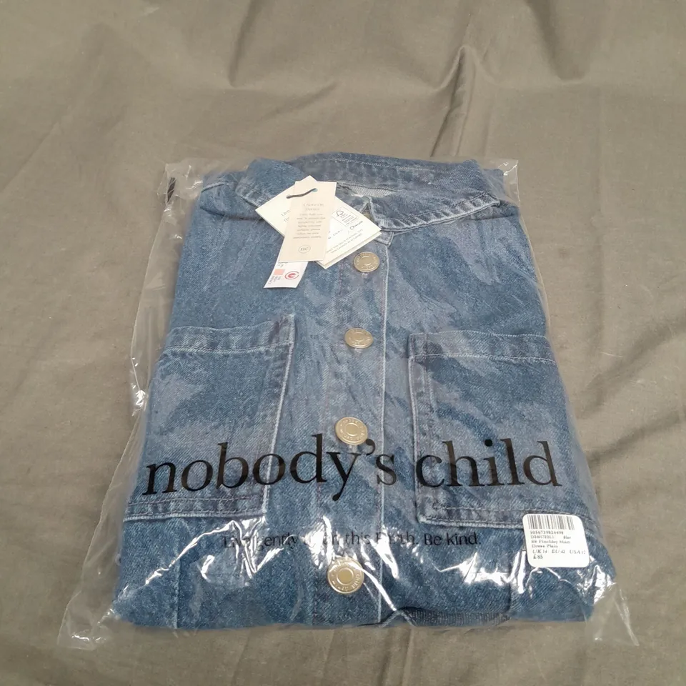 SEALED NOBODYS CHILD SS FINCHLEY SHIRT DRESS PLAIN - UK 14
