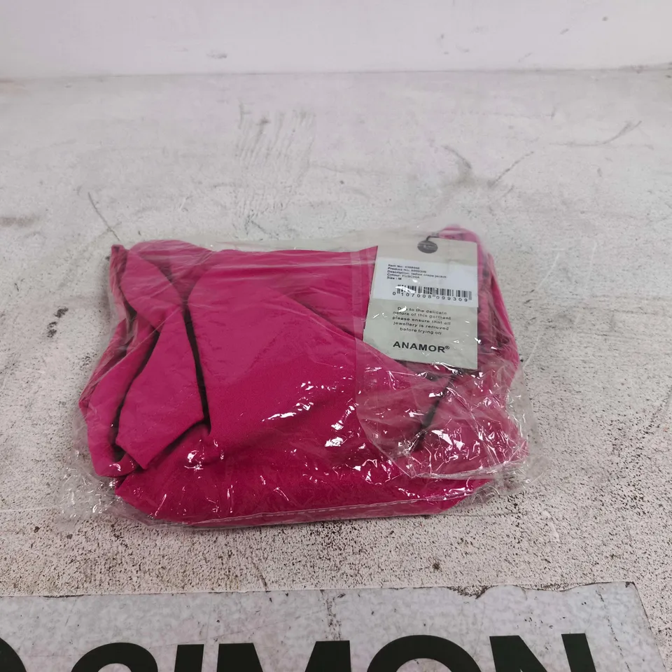 ANAMOR LADIES CREPE JACKET FUCHSIA MEDIUM TAGGED