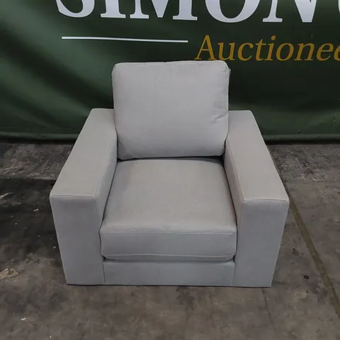 DESIGNER FABRIC UPHOLSTERED ARMCHAIR 