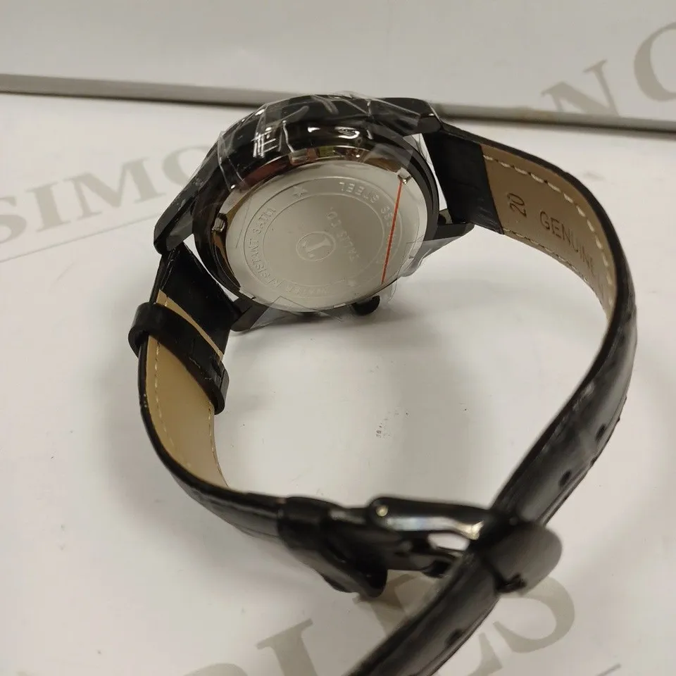 MENS TALIS CO 7120 CHRONOGRAPH WATCH – MOON PHASE MOVEMENT – GENUINE LEATHER STRAP
