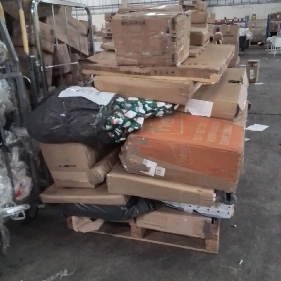 PALLET OF NEO PRODUCTS AND OTHER ASSORTED HOUSEHOLD GOODS TO INCLUDE;GAMING CHAIR,STEAMER,HEATED BLANKET,MIRROR,HEATED CLOTHES RACK